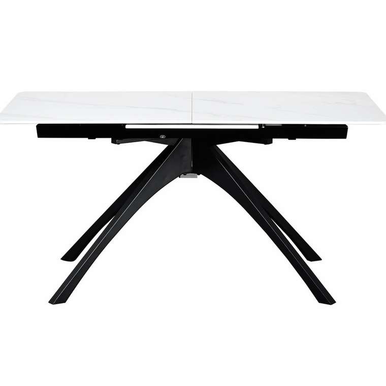 Раздвижной обеденный стол Anik бело-черного цвета