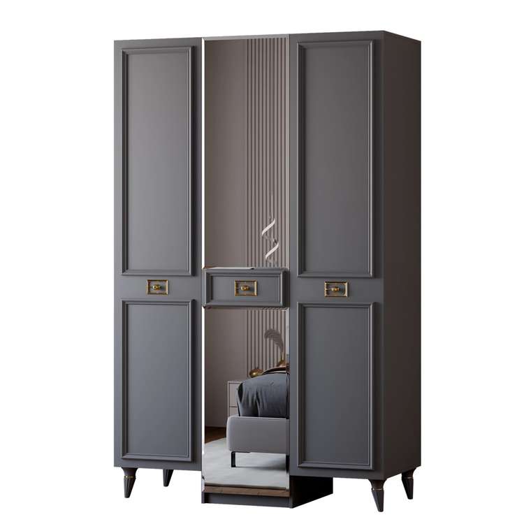 Шкаф Валенсия серого цвета