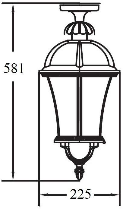 Потолочный светильник уличный IP44 Oasis Light ROMA L 95205LA W