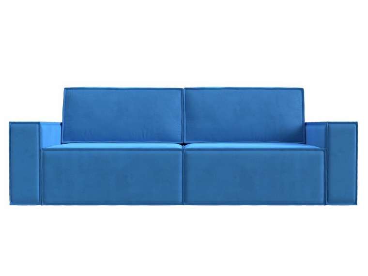 Прямой диван-кровать Куба голубого цвета
