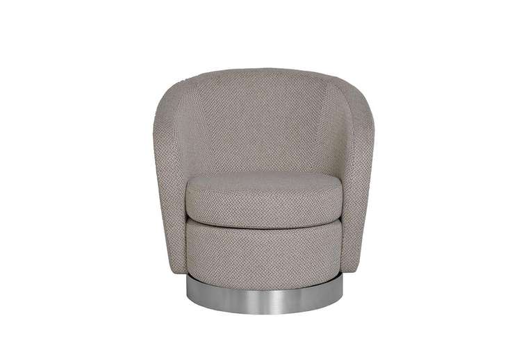 Кресло вращающееся серого цвета