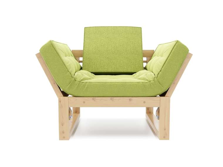 Кресло-трансформер из рогожки Балтик зеленого цвета
