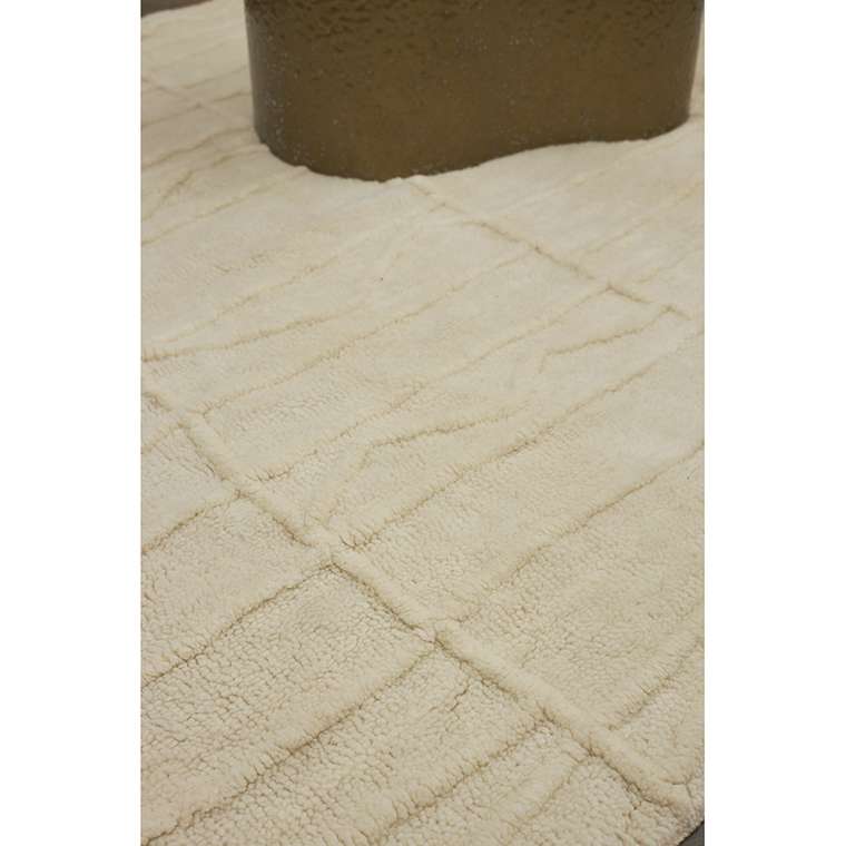 Ковер из новозеландской шерсти и хлопка Raipur из коллекции Ethnic 120х180 бежевого цвета