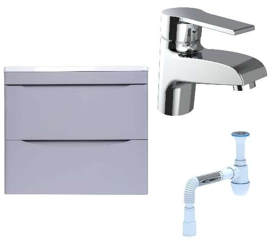 Комплект: Тумба с раковиной Бергамо