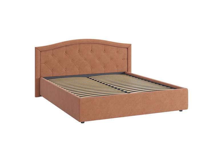 Кровать Верона 2 160х200 персикового цвета без подъемного механизма