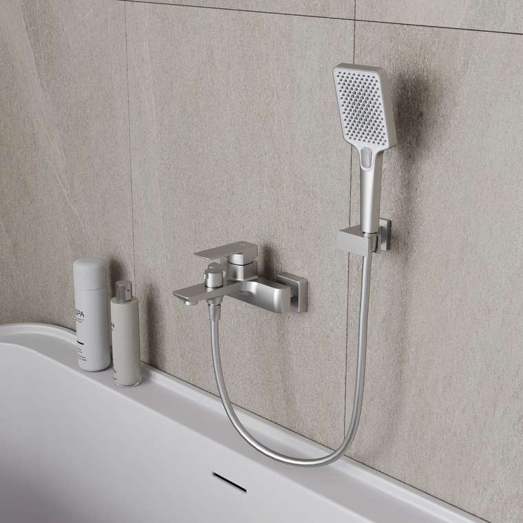 Смеситель для ванны с душем Oliveeka D OL-639003A-BN цвета никель матовый