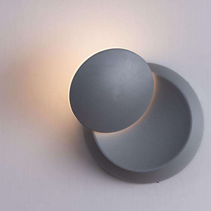 Настенный светодиодный светильник Eclipse серого цвета