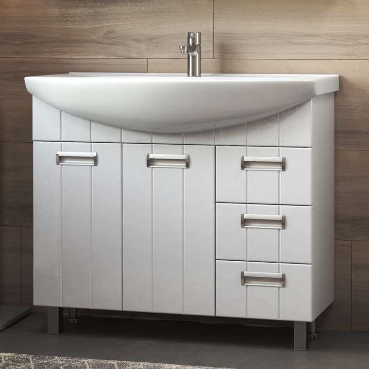 Тумба под раковину Диана 105 белого цвета