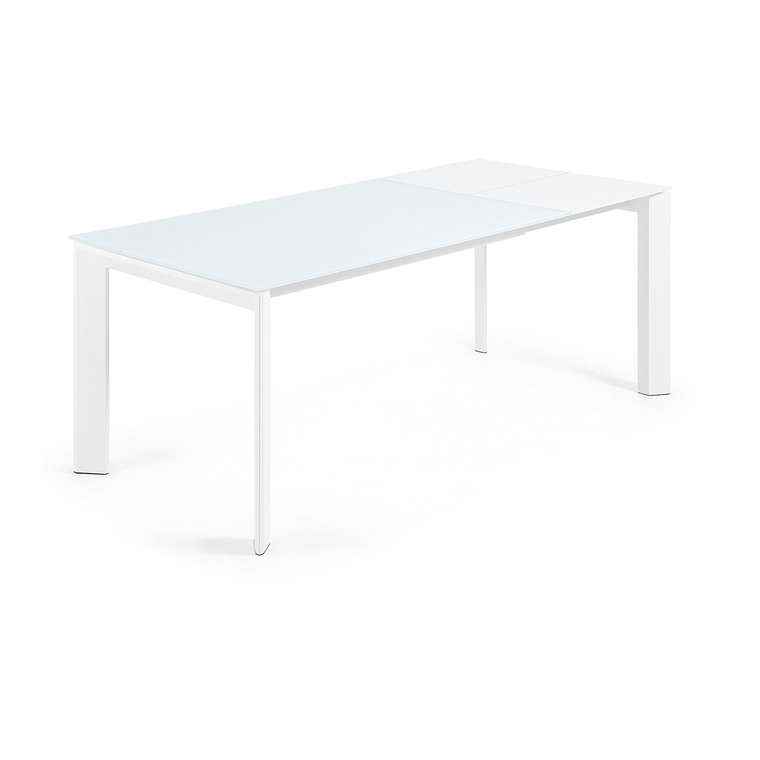 Раздвижной обеденный стол Atta белого цвета