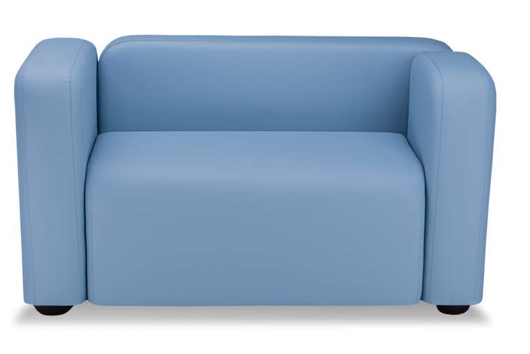 Прямой диван Квадрато Стандарт голубого цвета