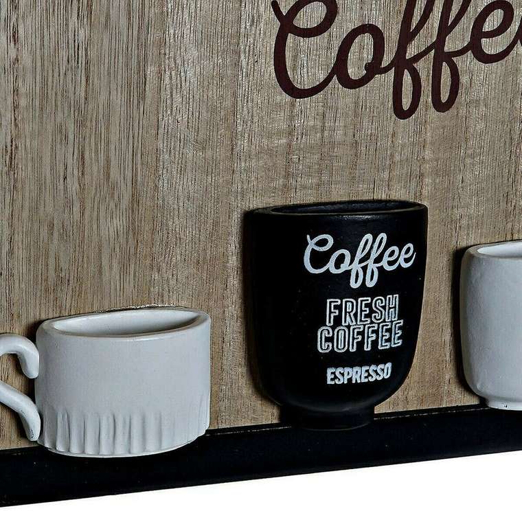 Настенная вешалка Деревянный Смола Деревянный MDF Vintage 41 x 3 x 41 cm