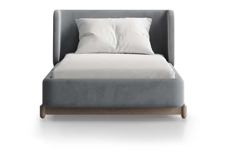 Кровать Basic 90х200 серого цвета с подъемным механизмом