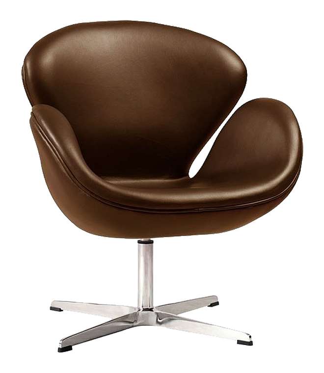  Кресло Swan Chair коричневого цвета