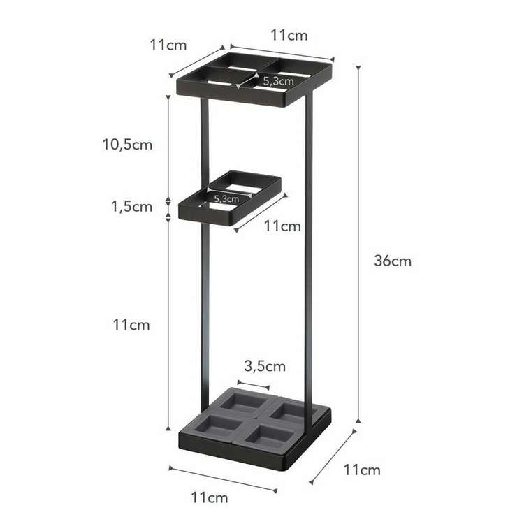 Вешалка для зонтов Tower черного цвета