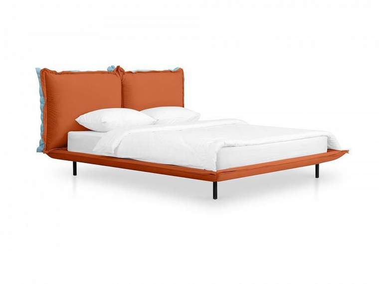 Кровать Barcelona 160х200 оранжево-голубого цвета