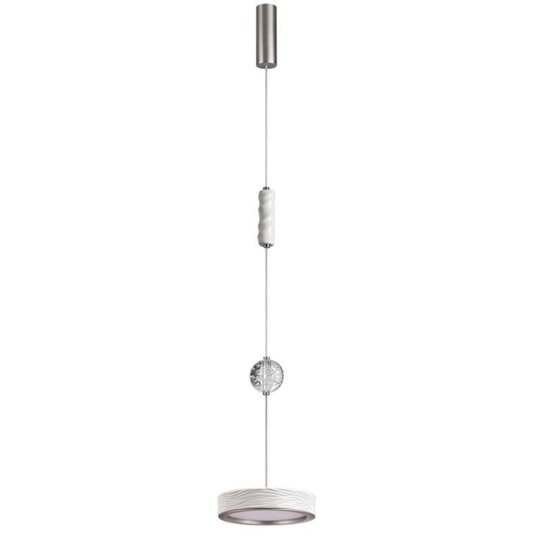 Подвесной светильник Odeon Light Riviera 5451/32L белый/никель/металл/керамика/хрусталь/акрил LED x 32W 2000К/3000K/4000K/переключ