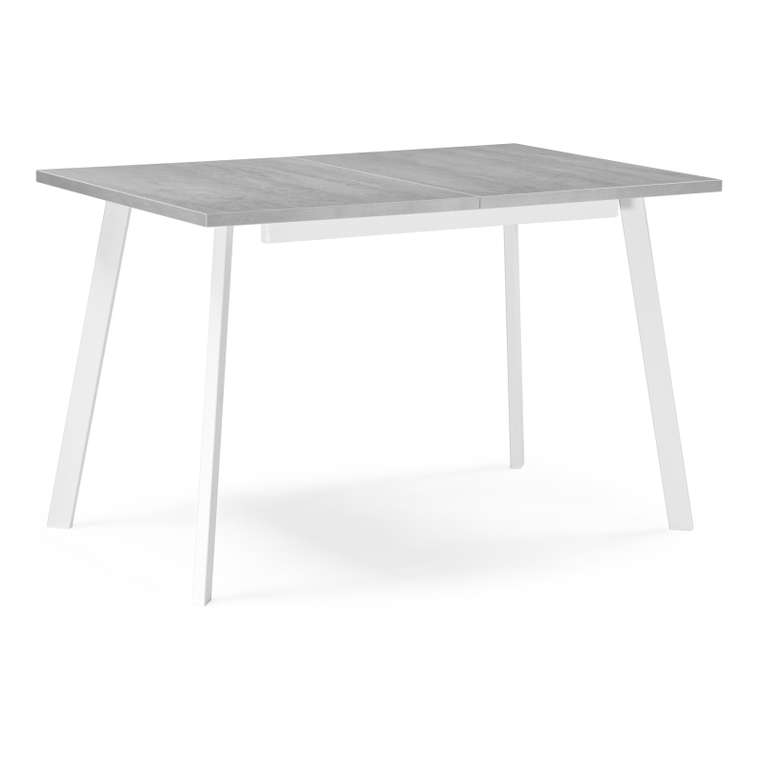 Раздвижной обеденный стол Колон Лофт серо-белого цвета
