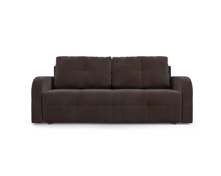 Прямой диван-кровать Марсель 3 коричневого цвета