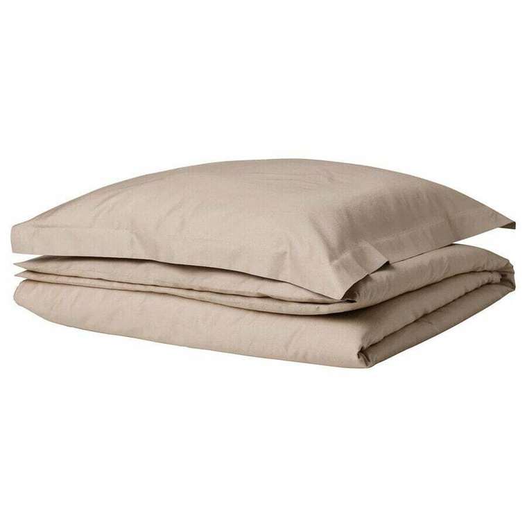 Комплект постельного белья, 2 шт., серо-бежевый, 155х220/80х80 см