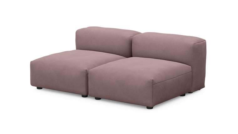Прямой диван Фиджи малый темно-розового цвета