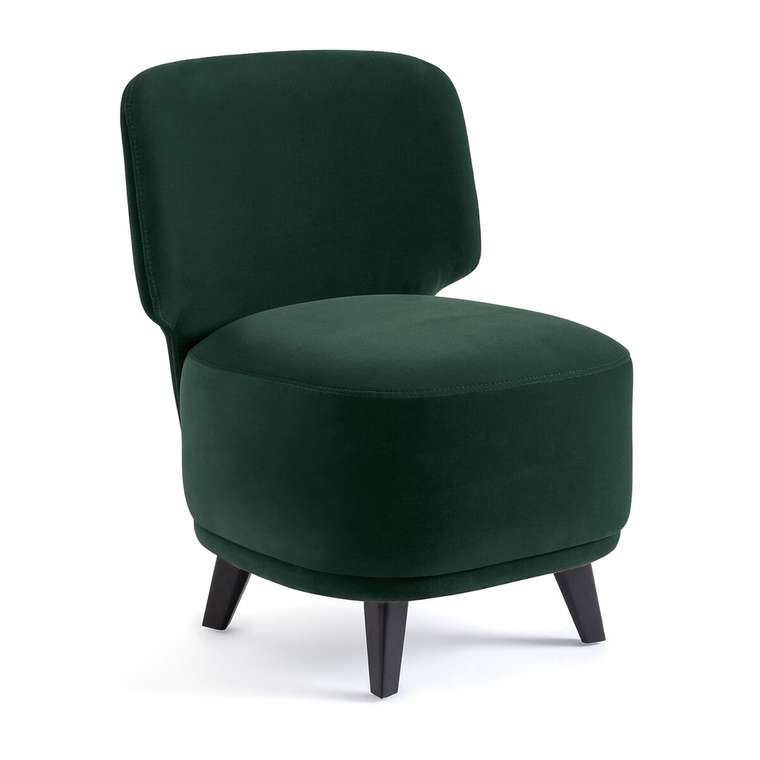 Кресло из велюра Odalie зеленого цвета