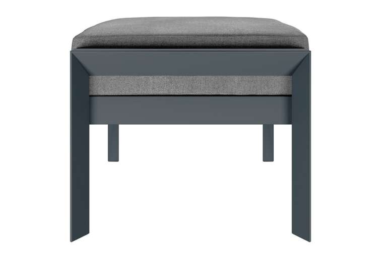 Уличный пуф Тетра серого цвета