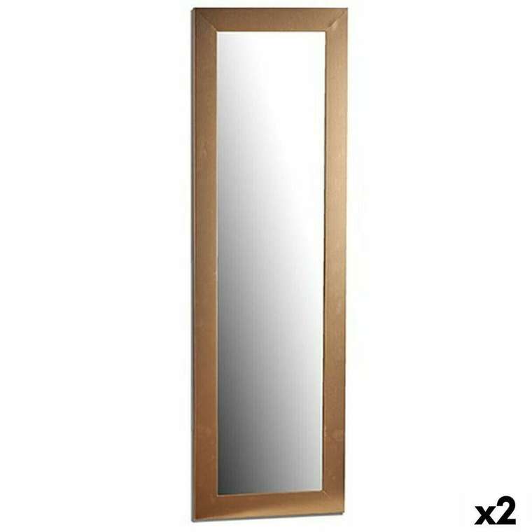 Настенное зеркало 8 Позолоченный 41 x 131 x 1,5  Прямоугольный (2 штук)