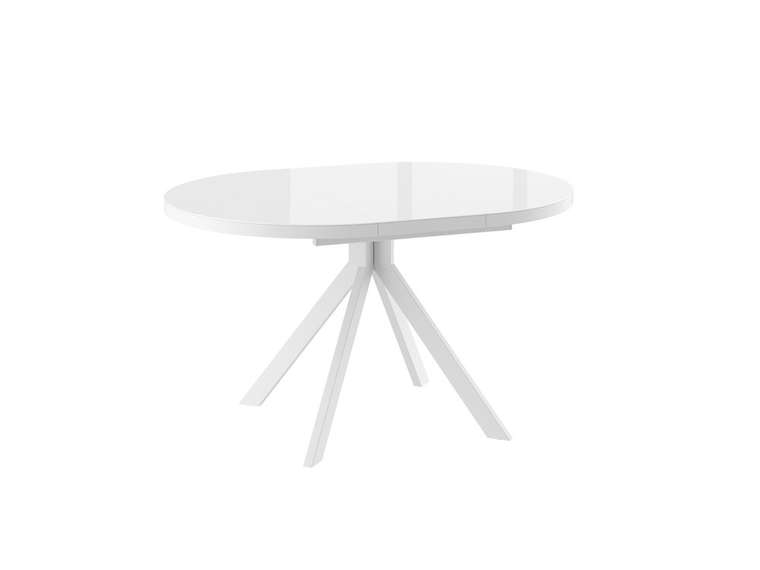Раскладной обеденный стол Рондо белого цвета