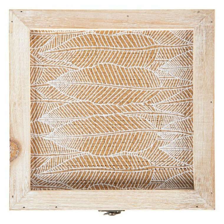 Декоративная коробка Листья ротанг 20 x 20 x 12 cm DMF (2 штук)