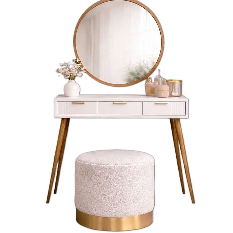 Туалетный стол Rain Wood белого цвета