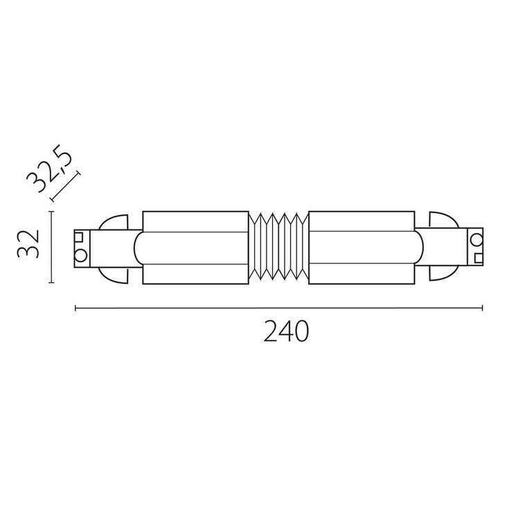 Соединение гибкое к треку 5040xx-(F)/(R) QUATTRO ЧЕРНЫЙ
