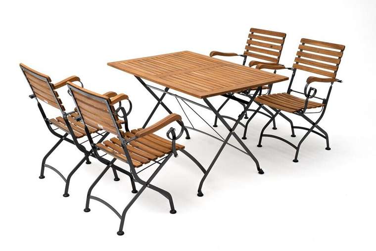 Набор садовой мебели Lata-1 M коричневого цвета 