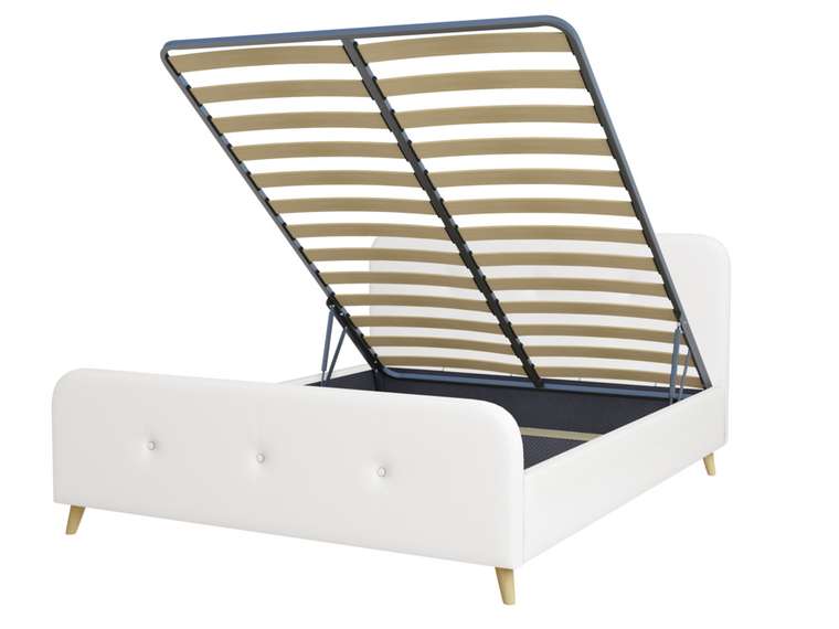 Кровать Raguza 180х200 белого цвета с подъемным механизмом
