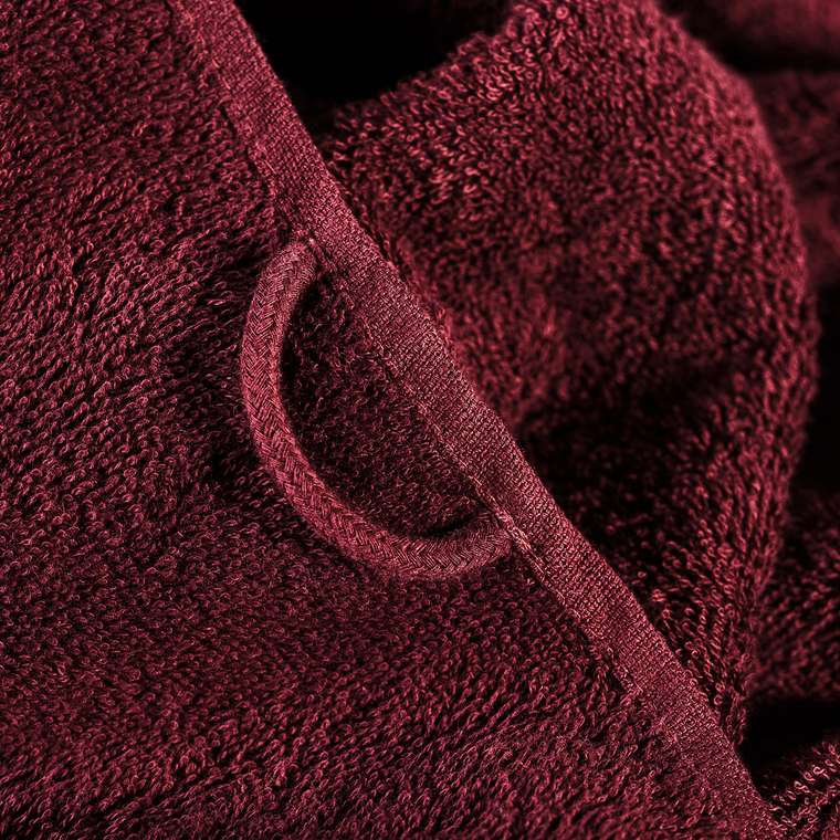 Полотенце Ethnic для ванной 70х140 бордового цвета
