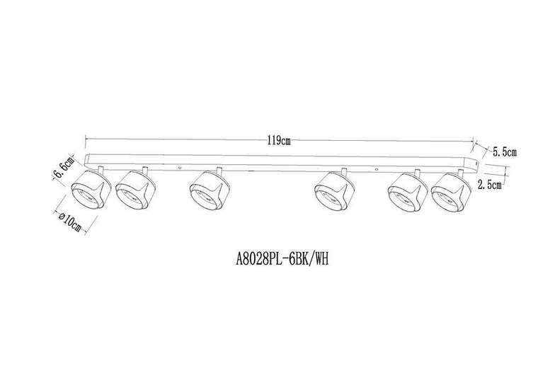 Спот Arte Lamp AMAKS A8028PL-6BK