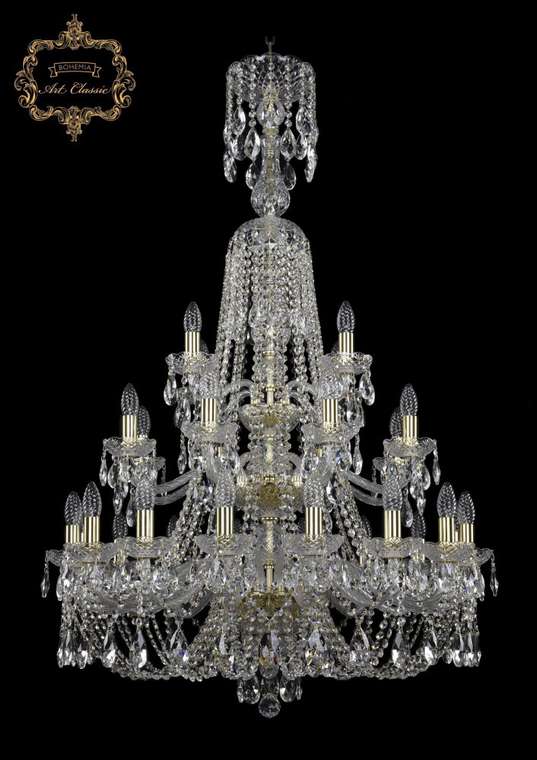 Хрустальная подвесная люстра Art Classic 44501 11.21.16+8+4.300.3d.XL-130.Gd.Sp подсвечник