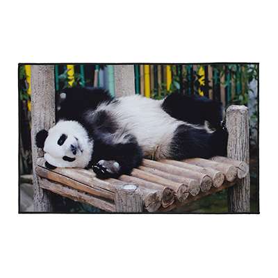 Коврик влаговпитывающий Панда 50х80 черно-белого цвета