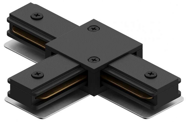 Коннектор Т-образный Skylite HSBL_0006 для накладного шинопровода 220В, чёрный