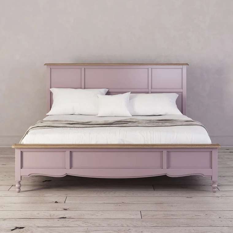 Кровать двуспальная Leblanc лавандового цвета 180х200