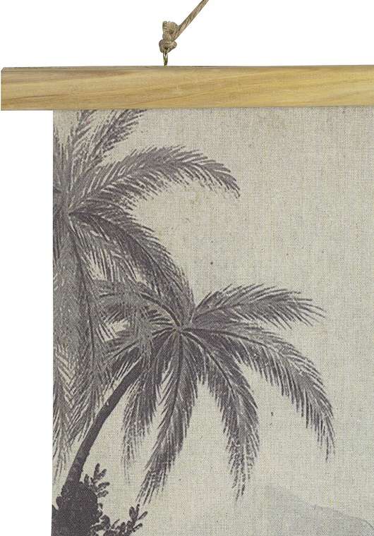 Картина подвесная Тропики серого цвета