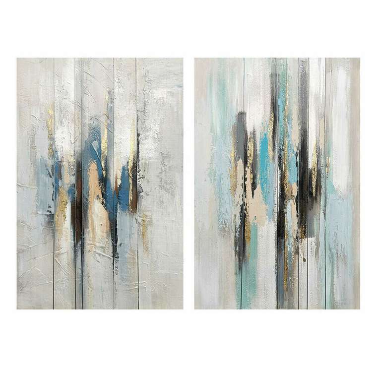 Картина Абстракция 80 x 3 x 120 cm город (2 штук)