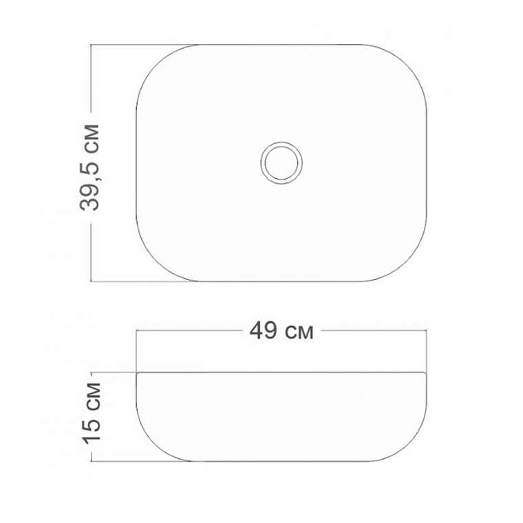 Раковина чаша Maretti FL13NS25-560MR, черный мрамор