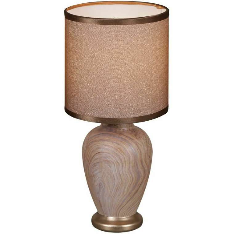 Настольная лампа 98474-0.7-01 Light brown (ткань, цвет коричневый)
