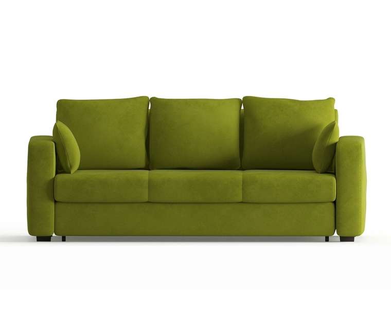Диван-кровать Риквир в обивке из велюра светло-зеленого цвета
