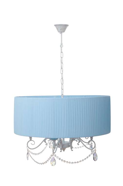 Подвесная люстра Christel L.8303-5CREAM/G-SHADE (ткань, цвет синий)
