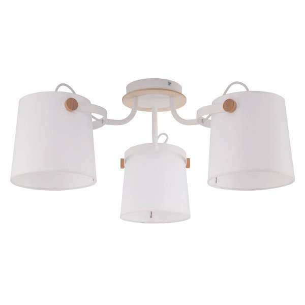 Потолочная люстра TK Lighting Click White с белыми абажурами