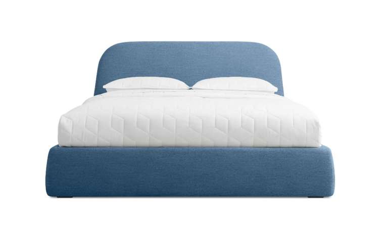 Кровать Joy Blue 200х200 синего цвета