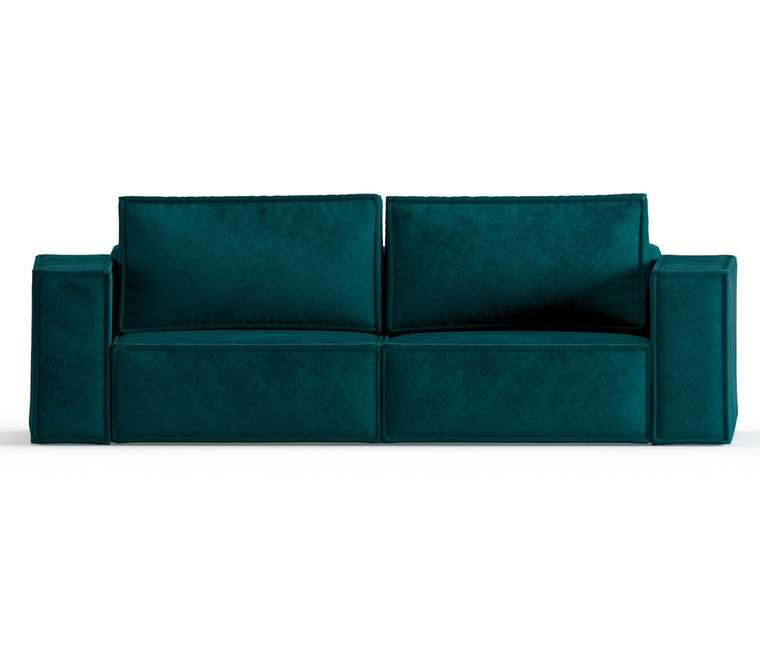 Диван-кровать из велюра Ли Рой темно-зеленого цвета