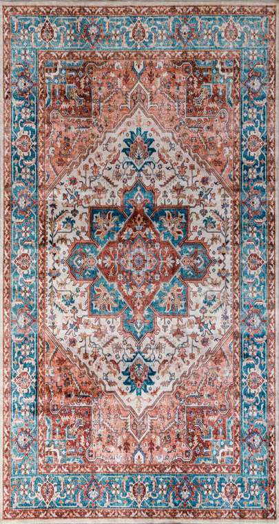 Ковер Silk vuar 80x150 бирюзово-красного цвета