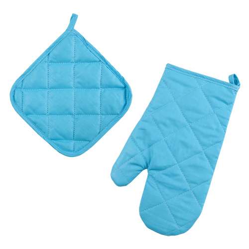 Набор для кухни 'Цвет Эмоций' 2 предмета (рукавичка-прихватка, прихватка), 100 % хлопок, 'Бриз'